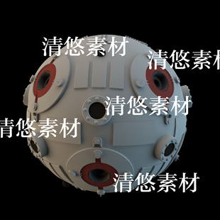 obj格式 3dmax c4d fbx 非实物B44 机甲科幻风圆球发射器模型文件