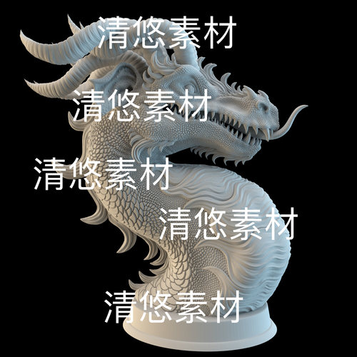 3d打印文件stl西方神龙 龙头兽头stl格式 非实物D679