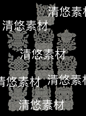 c4d fbx obj 3ds格式古风中式莲花底座图案花纹文件 非实物D729