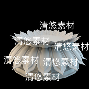 莲花石台底座花瓣文件 blend obj格式 fbx 非实物B901 c4d