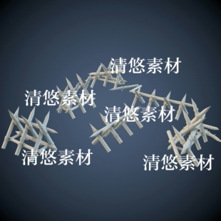 3dmax fbx obj护栏路障古代围栏拒马栅栏3D文件 非实物A809 c4d