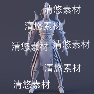 c4d obj格式 中国风古代年轻男子士兵战士文件 非实物D972 fbx
