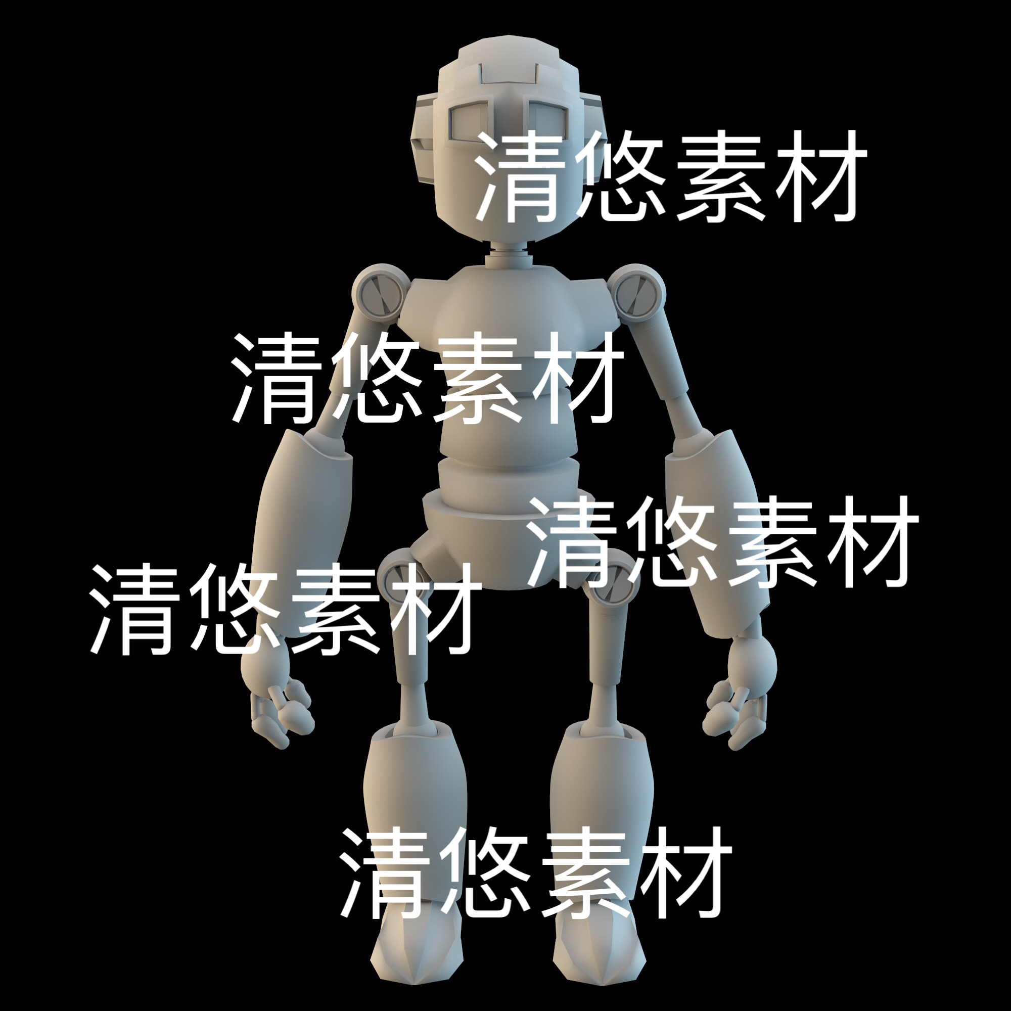 c4d fbx obj格式卡通机甲科幻机器人模型文件 非实物D50