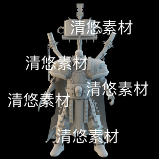 obj格式 maya c4d fbx 非实物D751 霸气铠甲西域番外邪恶战士文件