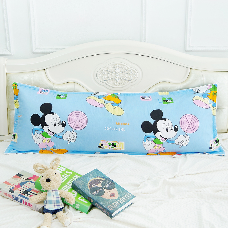 全棉双人长枕套1.2米卡通情侣长款网红可爱枕头套情侣婚庆枕芯套