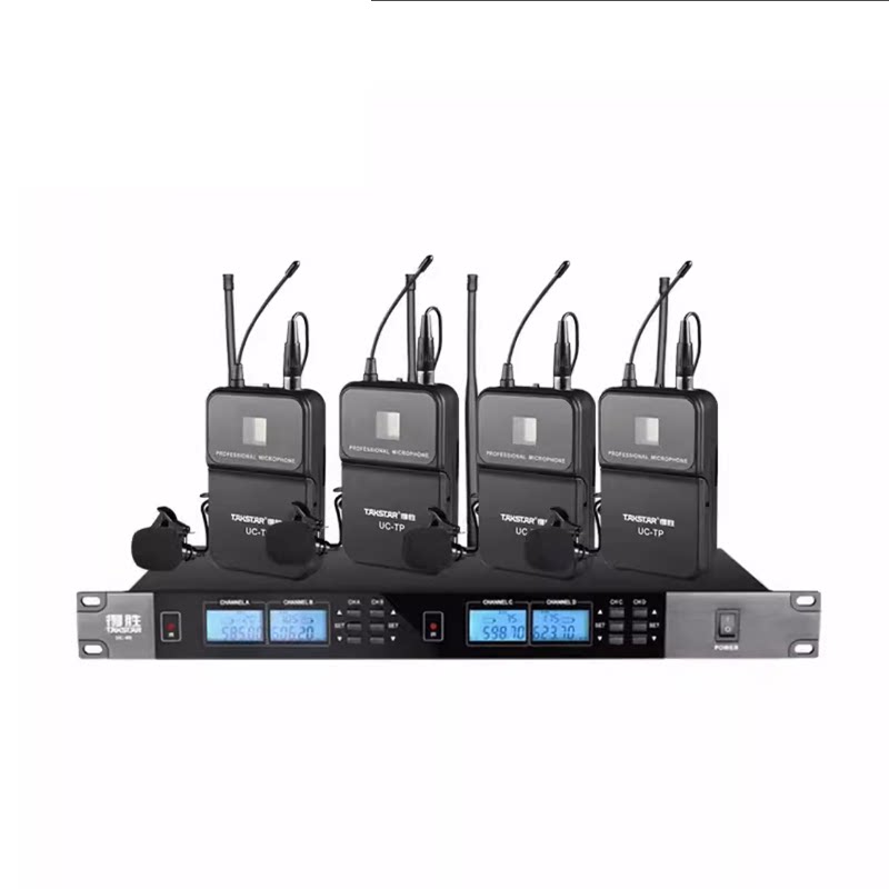 得胜UC-4R 一拖四无线会议动圈话筒一拖四台式鹅颈麦克风手持德胜