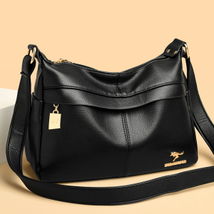 妈妈包包女2025新款真皮斜挎包女大包大容量休闲百搭软皮中年女包