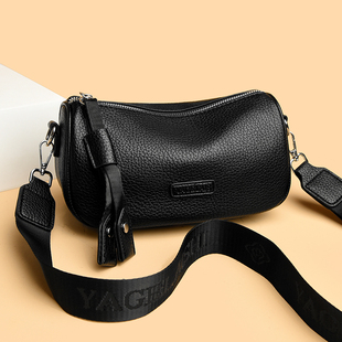 正品软皮妈妈包女士2026新款时尚手机包百搭真皮斜挎包单肩牛皮包