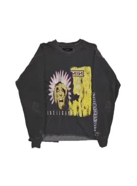 Minus Bootleg DIY Crew Sweat With Damaged 破坏 做旧 刺绣卫衣