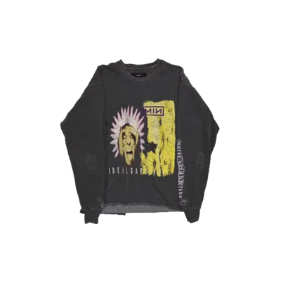 Minus Bootleg DIY Crew Sweat With Damaged 破坏 做旧 刺绣卫衣
