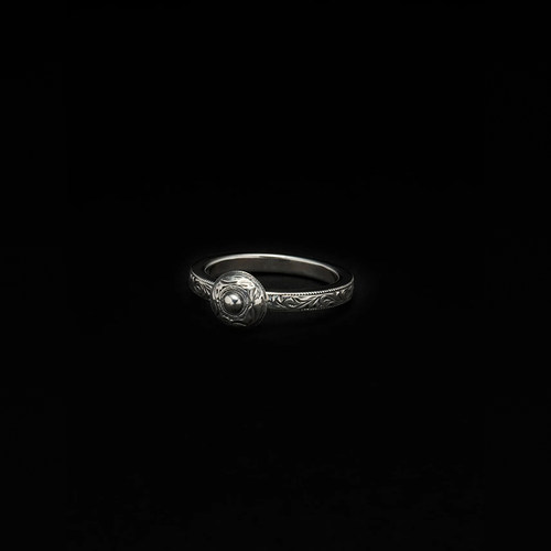 AntidoteBuyersClub Engraved Tiny Rivet Ring 小柳钉戒指