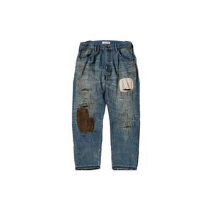 ANACHRONORM REGULAR  5P PANTS INDIGO REMAKE破坏 重制牛仔裤