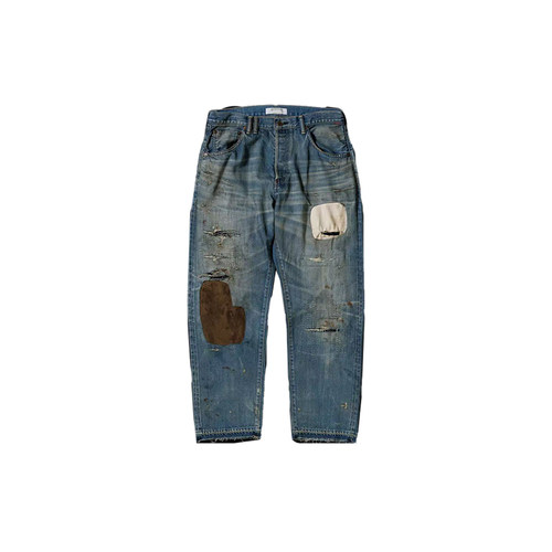 ANACHRONORM REGULAR  5P PANTS INDIGO REMAKE破坏 重制牛仔裤