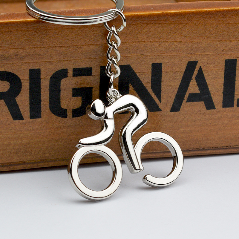 跨境创意运动自行车钥匙扣广告金属钥匙个性汽车钥匙扣