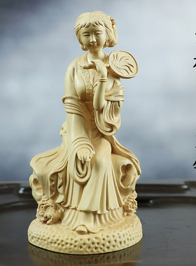 黄杨木文玩人物红楼梦美女工艺品