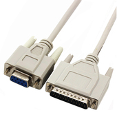 9孔转25针RS232串口数据线DB9 DB25串口转并口电脑连接票据打印机