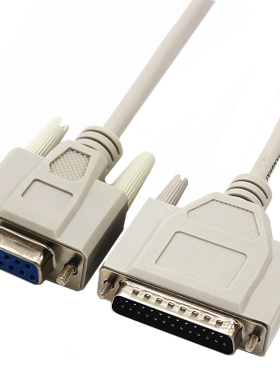 9孔转25针RS232串口数据线DB9/DB25串口转并口电脑连接票据打印机