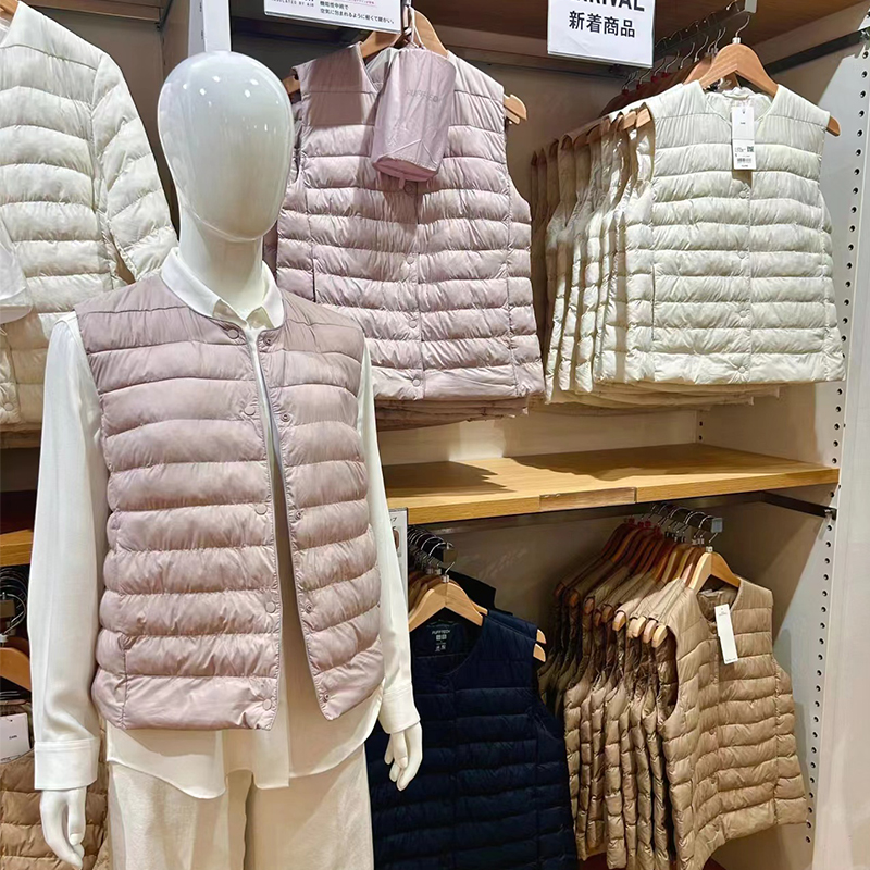 优衣日本短款轻薄羽绒服内胆背心
