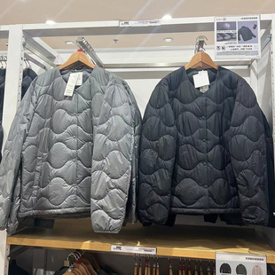 日单优衣秋冬轻薄羽绒内胆无领男短款便携白鸭绒圆/v领内搭羽绒服