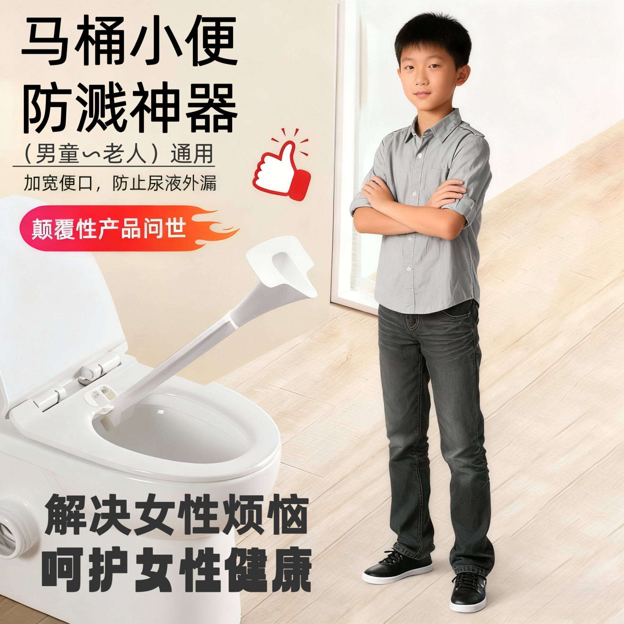 男孩子站着尿尿防溅家庭厕所马桶上小便辅助神器关爱女性卫生健康