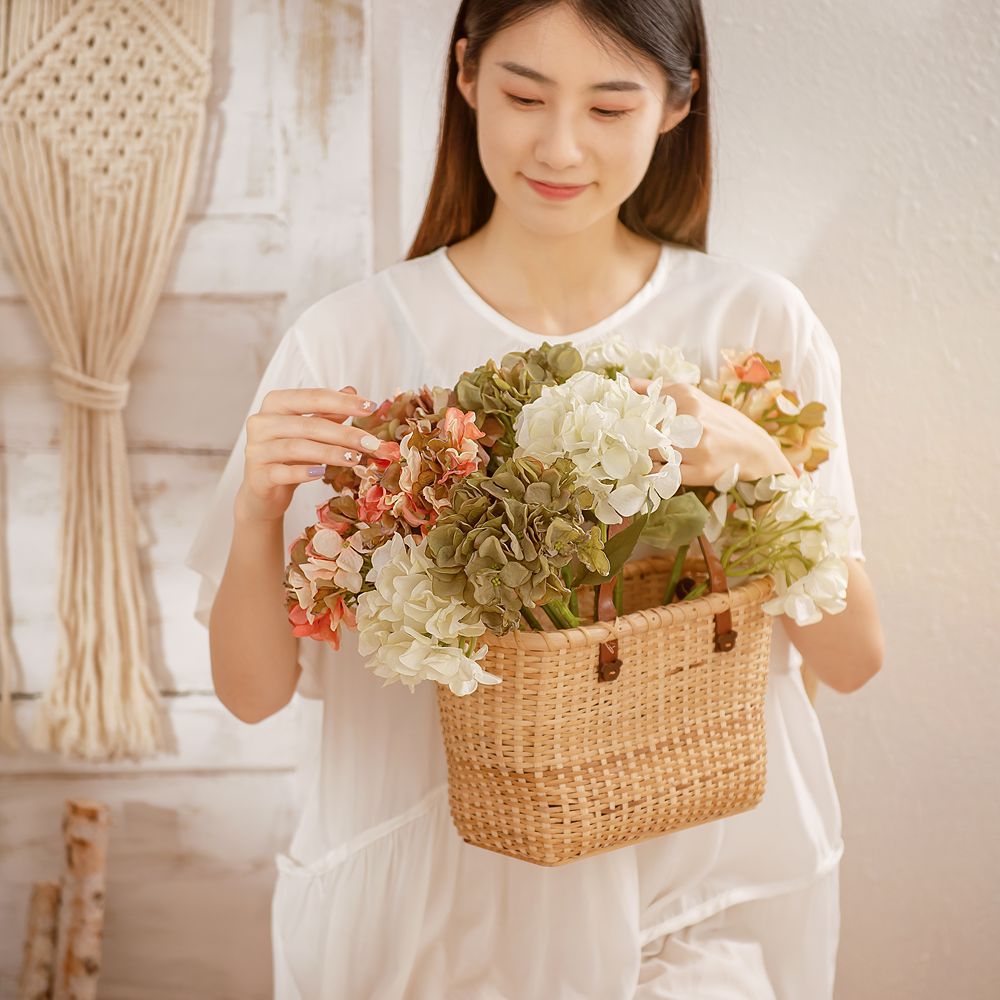 跨境装饰笼岛绣球仿真花厂家假花绿植物婚庆INS工艺品YC1022 鲜花速递/花卉仿真/绿植园艺 仿真花 原图主图