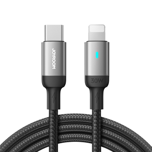 机乐堂 带充电指示灯快充闪充手机PD数据线双typec to lightning 30W C to L安卓USB加长2米3m适用华为苹果15
