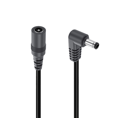 DC5521接口电源线公对母延长弯头