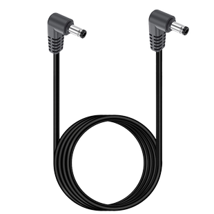 DC5.5*2.1mm公对公电源连接线监控音响充电线双公头5521圆形插头延长线单块效果器DC电源线双弯头适配器转接