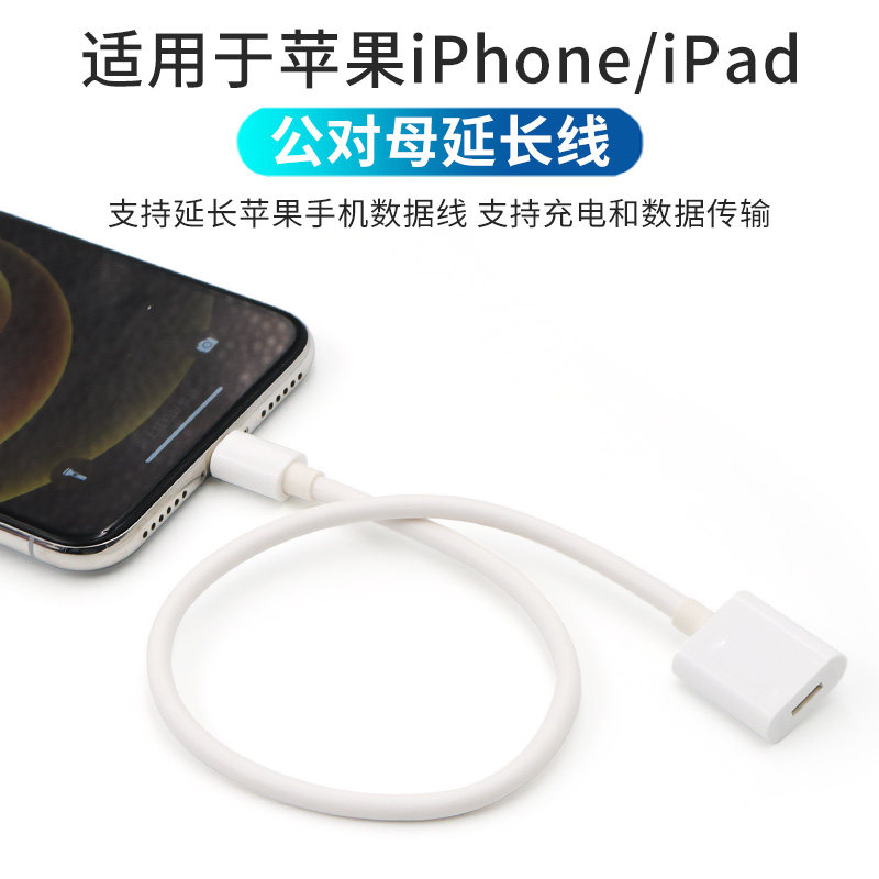 适用于苹果13 Pro手机12充电接口延长线公转母iPhone直播大疆灵眸iPad耳机HDMI音视频PD快充数据传输U盘OTG头