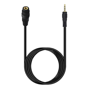 小口2.5mm公对母延长音频线弯头单声道DC2.5耳机麦克风4极三节4节加长连接线手机音箱3节公母快门线倒车影像