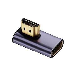 HDMI公对母8K转接头拐角侧弯左弯右弯侧插笔记本高清接口角度转换