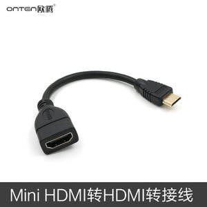 mini hdmi转hdmi高清视频线平板索尼佳能单反相机DV小转大口摄像机台电P85迷你转标准电视机小口采集卡连接线