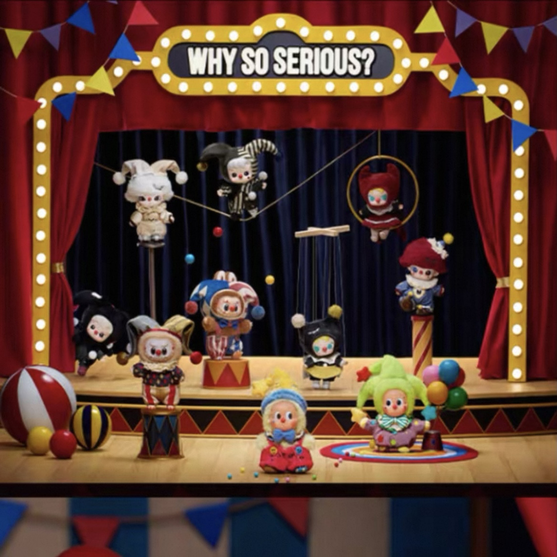 泡泡玛特拉布布WHY SO SERIOUS系列万圣节搪胶毛绒挂件盲盒礼物