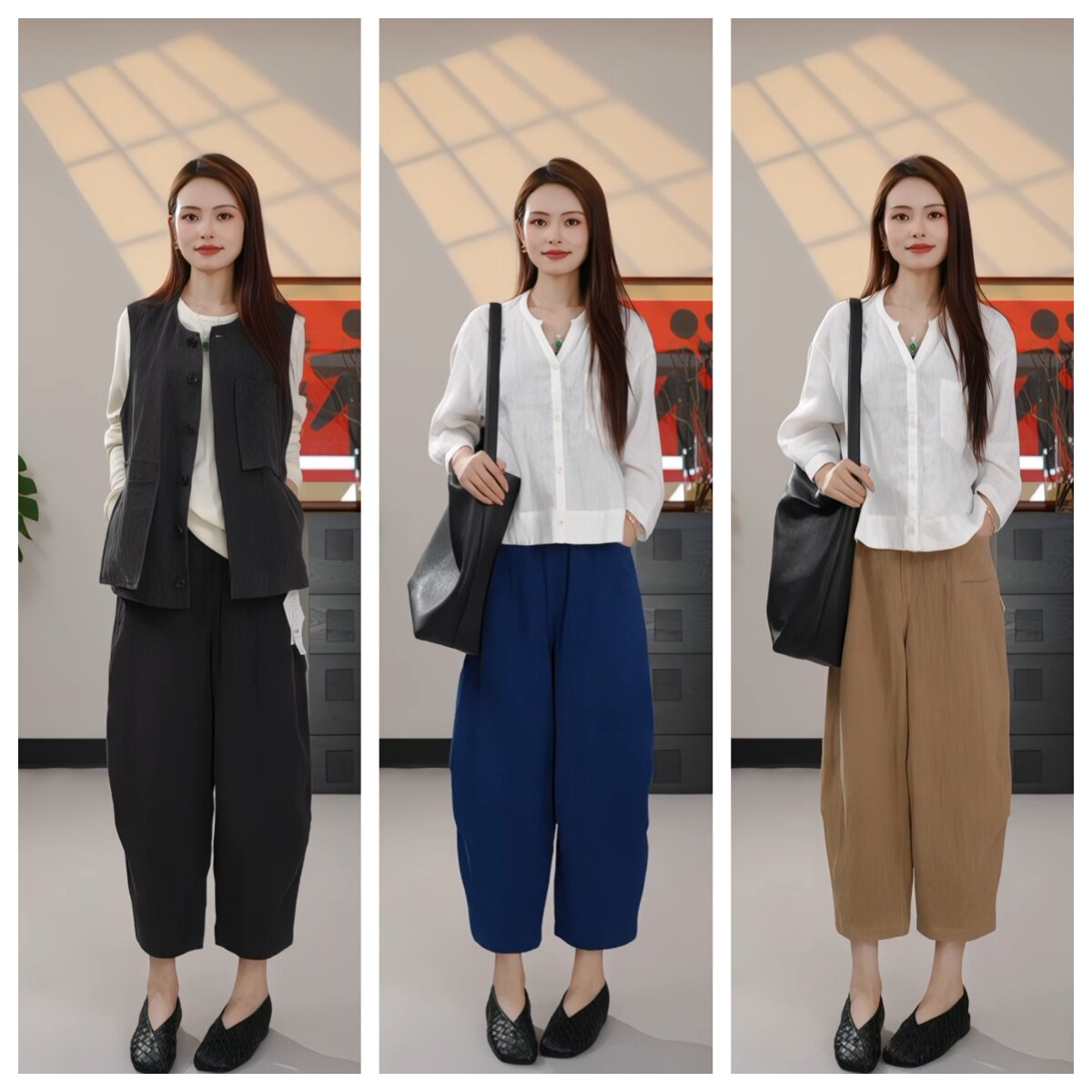 【晓雪心选】重磅全亚麻气球裤   1883257（区别市面通货）