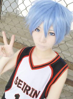 黑子的篮球动漫假发 黑子哲也短发浅蓝色Cosplay假发现货外贸热卖