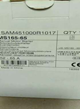售前ABB马达保护断路器 MS165-65，型号1SAM451