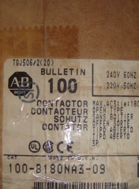 议价 100-B180NA3-09 100-B180N*3交流接触器 100-B180Na3 220VAC