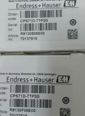 议价 CPS71D-7TP2G全新原装E+H恩德斯豪斯PH数字电极cps72d-7tp2g
