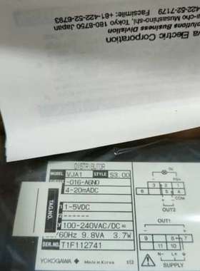 售前横河JUXTA讯号转换器VJA1-016-A6N0横河RTD双输VJR6-026-166U