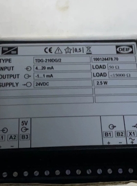 议价 DEIF TDG-210DG/2 -1…1mA 讯号转换器现货议价