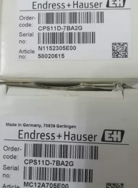 议价 CPS11D-7BA2G全新原装E+H恩德斯豪斯 数字电极cps11d-7ba2g