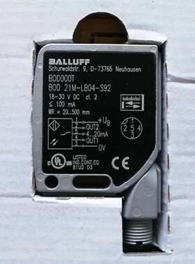 售前BALLUFF巴鲁夫BOD000T光电距离感测器BOD 21M-LB04-S92