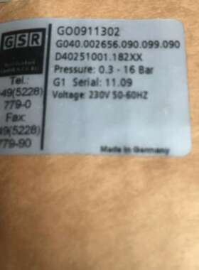 售前GSR GO0911302 G040.002656.090.099.090 D40251001.182XX