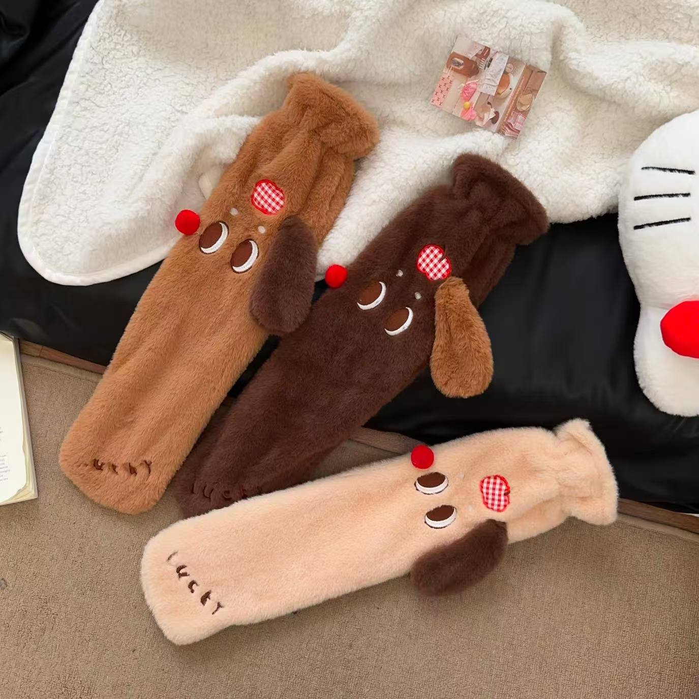 卡通可爱狗长条热水袋注水加厚被窝专用暖水袋保暖热敷宿舍暖宝宝