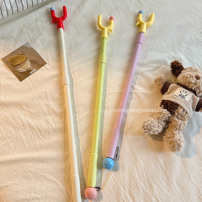 晾衣杆撑衣杆晾衣叉衣叉杆家用阳台学生宿舍可伸缩一整根悬挂式新