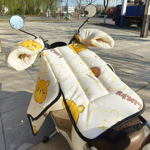 电动车分体挡风被冬季加绒加厚冬天摩托电瓶车双面防水防寒防风罩