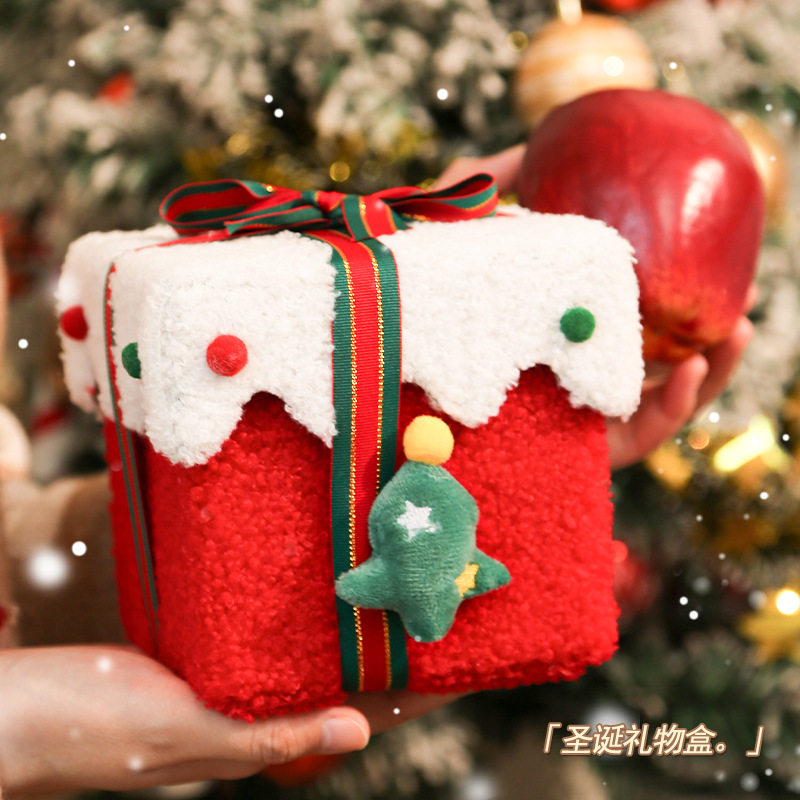 礼物盒圣诞节氛围感空盒平安夜苹果礼盒平安果包装盒圣诞树装饰品