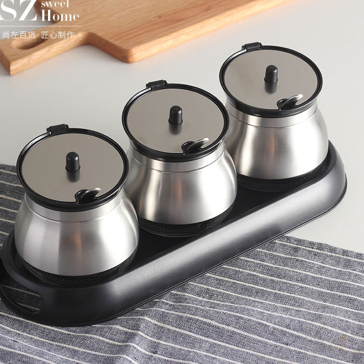 餐桌不锈钢玻璃调料罐烧烤调料瓶