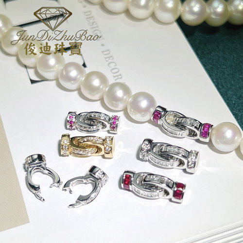 天然钻石翡翠珠手链连接18k金