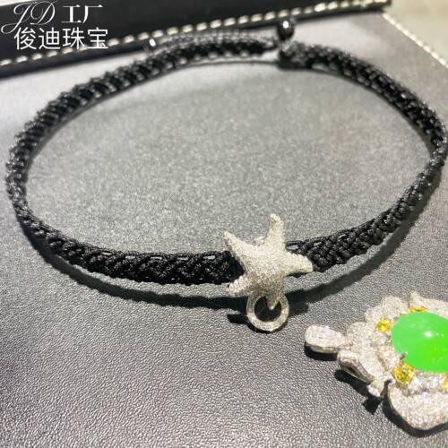 18k镶嵌钻石海星百变百搭项链